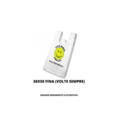 SACOLA PLASTICA - FINA - 2kg 40X50 - VOLTE SEMPRE